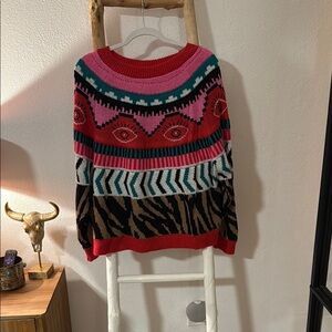 Colorful Patterned Women's Sweater